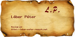 Léber Péter névjegykártya